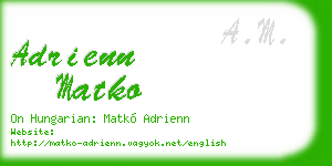adrienn matko business card
